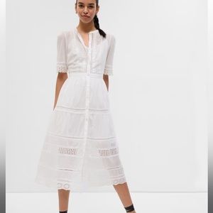 Gap Women’s White Cotton Lace Dress
